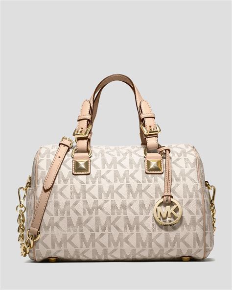 michael kors grayson small logo satchel vanilla|Amazon.com: Michael Kors Grayson Satchel.